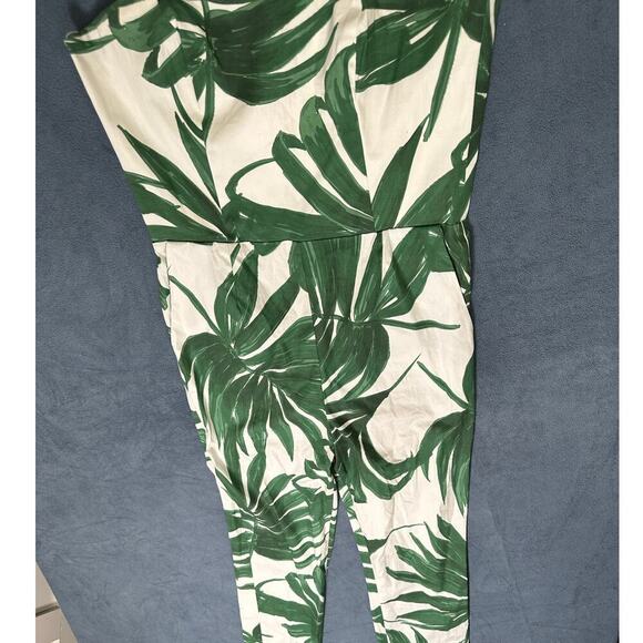 Sam + Lavi Natalie Jumpsuit by Blake Lively Leaf Print Strapless Women's Large - Picture 6 of 10
